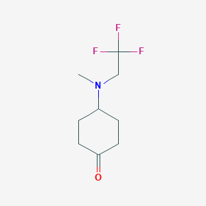 molecular formula C9H14F3NO B1380147 4-[Methyl(2,2,2-trifluoroethyl)amino]cyclohexan-1-one CAS No. 1501837-74-6