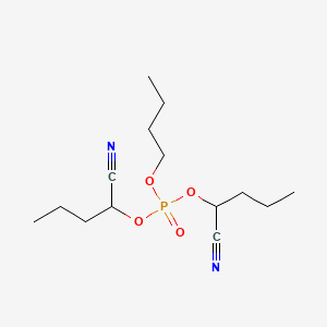 molecular formula C14H25N2O4P B13801489 Bis(1-cyanobutyl) butyl phosphate CAS No. 73972-72-2
