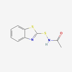 molecular formula C9H8N2OS2 B13801500 N-(1,3-benzothiazol-2-ylsulfanyl)acetamide 
