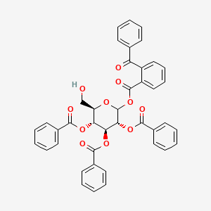 molecular formula C41H32O11 B13801547 Penta-O-benzoyl-beta-D-glucopyranose 