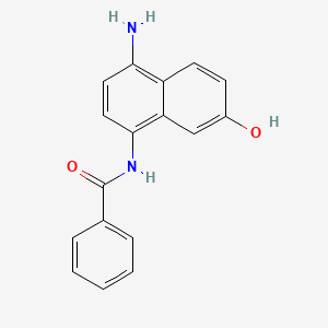 molecular formula C17H14N2O2 B13801562 Benzamide, N-(4-amino-7-hydroxy-1-naphthalenyl)- CAS No. 71216-05-2