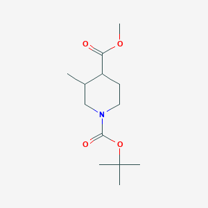 molecular formula C13H23NO4 B1380157 1-tert-Butyl 4-methyl 3-methylpiperidine-1,4-dicarboxylate CAS No. 1824505-67-0