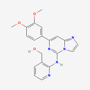 molecular formula C20H19N5O3 B1380159 (2-(7-(3,4-Dimethoxyphenyl)imidazo[1,2-c]pyrimidin-5-ylamino)pyridin-3-yl)methanol CAS No. 1415564-51-0