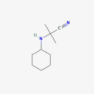 molecular formula C10H18N2 B13801626 Acetonitrile, 2-cyclohexylamino-2-dimethyl- CAS No. 6281-50-1