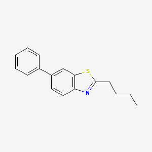 molecular formula C17H17NS B13801635 2-Butyl-6-phenylbenzothiazole 