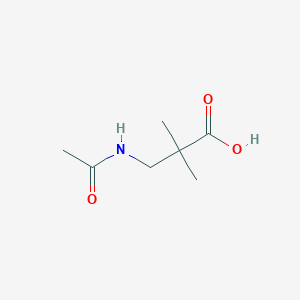 molecular formula C7H13NO3 B1380164 3-Acetamido-2,2-dimethylpropanoic acid CAS No. 80253-47-0