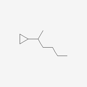 molecular formula C9H18 B13801644 2-Cyclopropylhexane CAS No. 6976-28-9