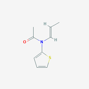 molecular formula C9H11NOS B13801658 Acetamide,N-(1E)-1-allyl-N-2-thienyl- 