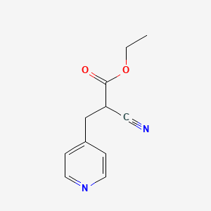 molecular formula C11H12N2O2 B1380167 Ethyl 2-cyano-3-(pyridin-4-yl)propanoate CAS No. 63080-73-9