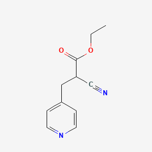 molecular formula C11H12N2O2 B1380167 Ethyl 2-cyano-3-pyridin-4-ylpropanoate CAS No. 63080-73-9
