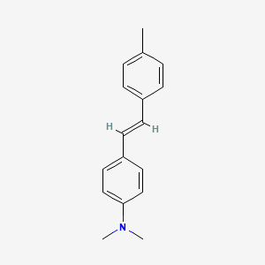 molecular formula C17H19N B13801688 N,N-dimethyl-4-[2-(4-methylphenyl)ethenyl]aniline 