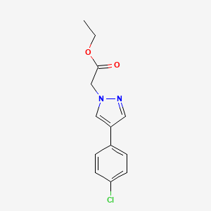 molecular formula C13H13ClN2O2 B1380184 Ethyl 2-(4-(4-chlorophenyl)-1H-pyrazol-1-yl)acetate CAS No. 1199773-60-8