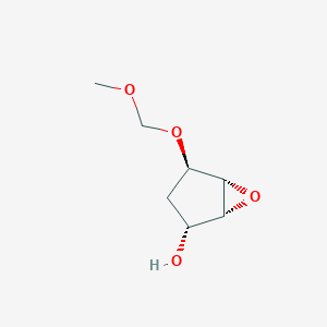 molecular formula C7H12O4 B138021 (1R,2R,4R,5S)-4-(methoxymethoxy)-6-oxabicyclo[3.1.0]hexan-2-ol CAS No. 135911-70-5