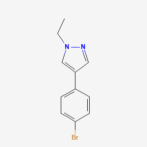 molecular formula C11H11BrN2 B1380213 4-(4-Bromophenyl)-1-ethylpyrazole CAS No. 1351385-49-3