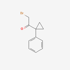 molecular formula C11H11BrO B1380219 2-Bromo-1-(1-phenylcyclopropyl)ethan-1-one CAS No. 1511519-22-4