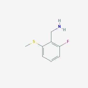 molecular formula C8H10FNS B1380225 [2-Fluoro-6-(methylsulfanyl)phenyl]methanamine CAS No. 1516651-17-4