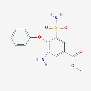 molecular formula C14H14N2O5S B138023 Methyl 3-amino-4-phenoxy-5-sulfamoylbenzoate CAS No. 56106-57-1