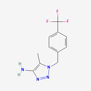 5-methyl-1-{[4-(trifluoromethyl)phenyl]methyl}-1H-1,2,3-triazol-4-amine