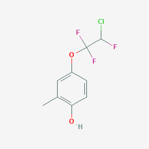 molecular formula C9H8ClF3O2 B138025 4-(2-Chloro-1,1,2-trifluoroethoxy)-2-methylphenol CAS No. 129670-05-9