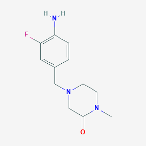 4-[(4-Amino-3-fluorophenyl)methyl]-1-methylpiperazin-2-one