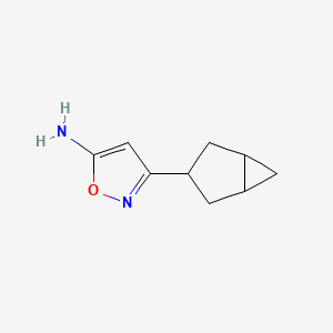 molecular formula C9H12N2O B1380265 3-{Bicyclo[3.1.0]hexan-3-yl}-1,2-oxazol-5-amine CAS No. 1528854-60-5