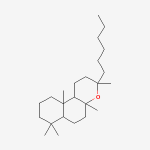 molecular formula C24H44O B13802666 3-Hexyldodecahydro-3,4a,7,7,10a-pentamethyl-1H-naphtho[2,1-b]pyran 