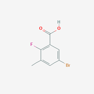 molecular formula C8H6BrFO2 B1380272 5-Bromo-2-fluoro-3-methylbenzoic acid CAS No. 1427382-02-2