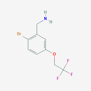 molecular formula C9H9BrF3NO B1380273 2-Bromo-5-(2,2,2-trifluoroethoxy)benzylamine CAS No. 1539859-64-7