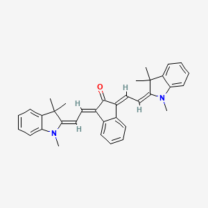 molecular formula C35H34N2O B13802742 1,3-Bis[(E)-2-(1,3,3-trimethyl-1,3-dihydro-2H-indol-2-ylidene)ethylidene]-1,3-dihydro-2H-inden-2-one 
