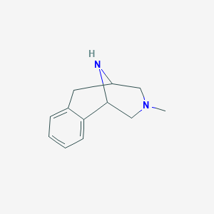 molecular formula C12H16N2 B13802775 11-Methyl-11,13-diazatricyclo[7.3.1.02,7]trideca-2,4,6-triene 