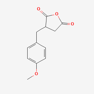 molecular formula C12H12O4 B13802808 3-[(4-Methoxyphenyl)methyl]oxolane-2,5-dione CAS No. 886-30-6