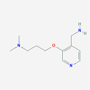 molecular formula C11H19N3O B1380290 {3-[3-(Dimethylamino)propoxy]pyridin-4-yl}methanamine CAS No. 1500008-67-2