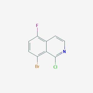 molecular formula C9H4BrClFN B1380291 8-Bromo-1-chloro-5-fluoroisoquinoline CAS No. 1369203-62-2