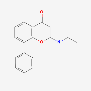 molecular formula C18H17NO2 B13802910 Chromone, 2-(ethylmethylamino)-8-phenyl- CAS No. 83767-05-9