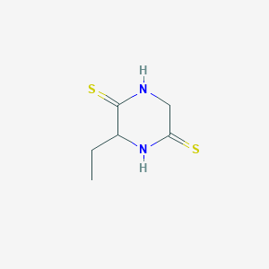 molecular formula C6H10N2S2 B13802940 3-Ethylpiperazine-2,5-dithione CAS No. 52092-41-8