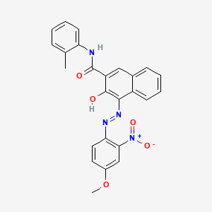 molecular formula C25H20N4O5 B13802941 3-hydroxy-4-[(4-methoxy-2-nitrophenyl)diazenyl]-N-(2-methylphenyl)naphthalene-2-carboxamide CAS No. 6410-34-0
