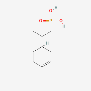 molecular formula C10H19O3P B13802959 [2-(4-Methylcyclohex-3-en-1-yl)propyl]phosphonic acid CAS No. 98072-14-1