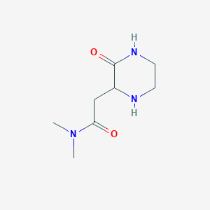 molecular formula C8H15N3O2 B13803058 N,N-Dimethyl-2-(3-oxopiperazin-2-YL)acetamide CAS No. 719999-82-3
