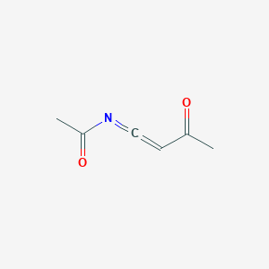 molecular formula C6H7NO2 B13803113 Acetamide,N-(3-oxo-1-butenylidene)- 