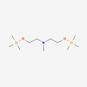 molecular formula C11H29NO2Si2 B13803160 Methanamine, N,N-di(2-trimethylsilyloxyethyl)- CAS No. 76710-52-6