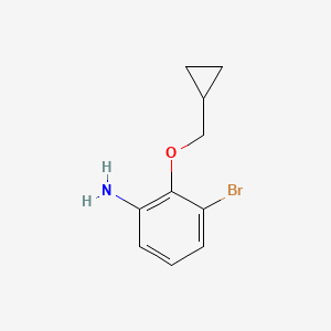 molecular formula C10H12BrNO B1380317 3-Bromo-2-(cyclopropylmethoxy)aniline CAS No. 1369857-71-5