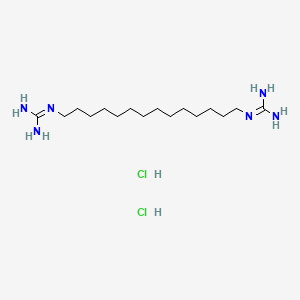 molecular formula C16H38Cl2N6 B13803174 N,N'''-1,14-Tetradecanediylbisguanidine dihydrochloride CAS No. 63885-29-0