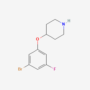 molecular formula C11H13BrFNO B1380321 4-(3-Bromo-5-fluorophenoxy)piperidine CAS No. 1540730-47-9