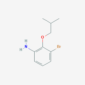 molecular formula C10H14BrNO B1380326 3-Bromo-2-(2-methylpropoxy)aniline CAS No. 1543110-03-7