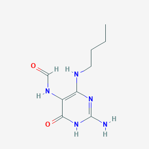 molecular formula C9H15N5O2 B13803291 n-[2-Amino-6-(butylamino)-4-oxo-1,4-dihydropyrimidin-5-yl]formamide CAS No. 6944-11-2