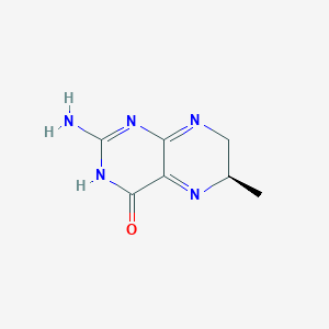 molecular formula C7H9N5O B13803303 4(1H)-Pteridinone,2-amino-6,7-dihydro-6-methyl-,(R)-(9CI) 