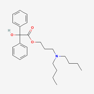 molecular formula C25H35NO3 B13803341 Benzilic acid, 3-(dibutylamino)propyl ester CAS No. 78186-54-6