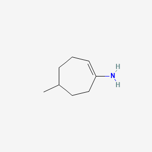 molecular formula C8H15N B13803356 5-Methyl-1-cyclohepten-1-amine CAS No. 53907-56-5