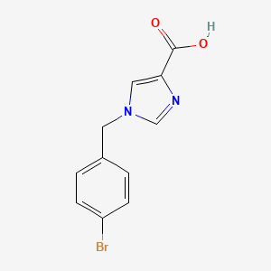 molecular formula C11H9BrN2O2 B1380338 1-(4-Bromobenzyl)-1H-imidazole-4-carboxylic acid CAS No. 1439900-42-1