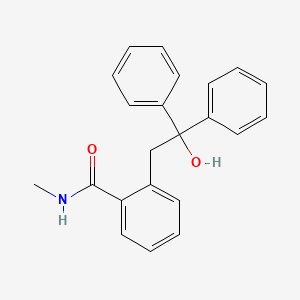 molecular formula C22H21NO2 B13803387 2-(2-Hydroxy-2,2-diphenylethyl)-N-methylbenzamide CAS No. 2594-59-4